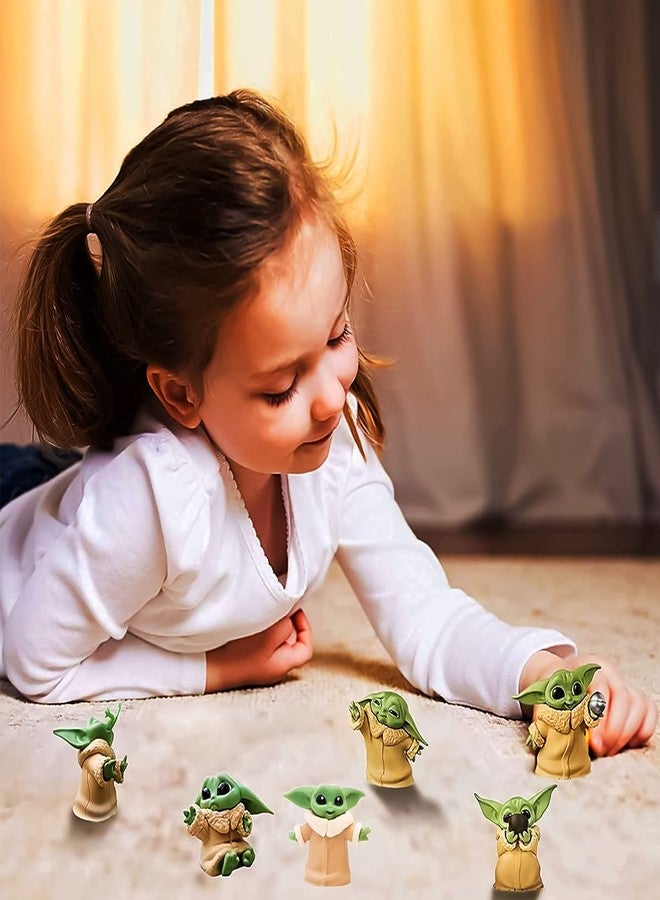 PATPAT® Baby Yoda 6Pcs PVC Baby Yoda Soft Toy 2-2.4 inch Yoda Model Toys for Kids Adult Star Wars Yoda Figures Toy Set Birthday Gift for Kids Cute Desk Decoration for Office Home - Image 5
